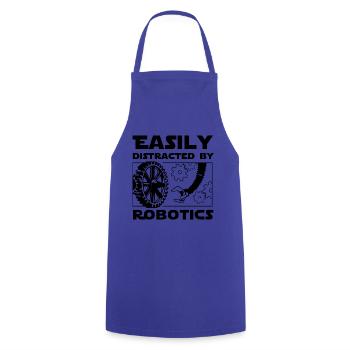 Abgelenkt von Robotern Lustiger Roboteringenieur - Kochschürze - Royalblau - Vorne - AI Model Male 185 dark (185cm)