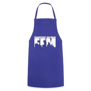 FFM - Frankfurt am Main - Cooking Apron - royal blue - Front - AI Model Male 185 dark (185cm)