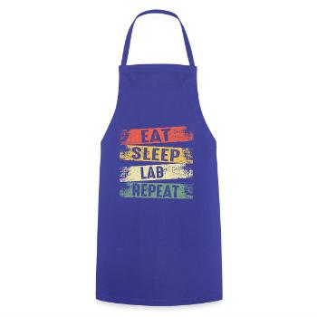 Eat sleep lab repeat - Cooking Apron - royal blue - Front - AI Model Male 185 dark (185cm)