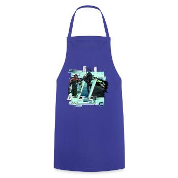 Captain Laserhawk Super Soldier Dolph Laserhawk - Cooking Apron - royal blue - Front - AI Model Male 185 dark (185cm)
