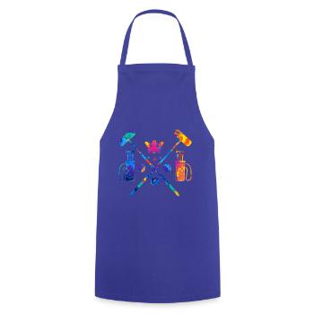 Croquet - Cooking Apron - royal blue - Front - AI Model Male 185 dark (185cm)