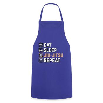 Manger Sommeil Jiu-Jitsu Répéter - Tablier de cuisine - bleu royal - Devant - AI Model Male 185 dark (185cm)