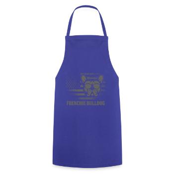 Frenchie Bulldog - Kochschürze - Royalblau - Vorne - AI Model Male 185 dark (185cm)