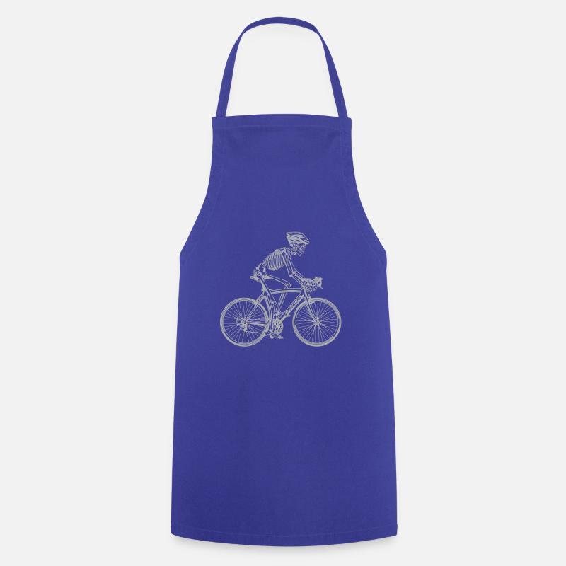 Cool Skeleton Skull Biker - Cooking Apron - royal blue