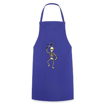 Chemise cadeau squelette squash - Tablier de cuisine - bleu royal - Devant - AI Model Male 185 dark (185cm)