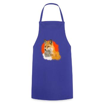 Fox foxes illustration design animal gift - Cooking Apron - royal blue - Front - AI Model Male 185 dark (185cm)