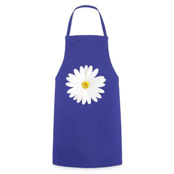 Daisy fleur blanche nature cadeau - Tablier de cuisine - bleu royal - Devant - AI Model Male 185 dark (185cm)