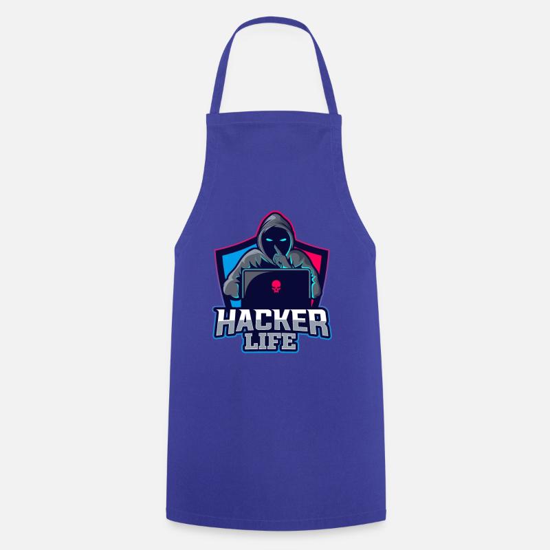 Hacker Life - Tablier de cuisine - bleu royal