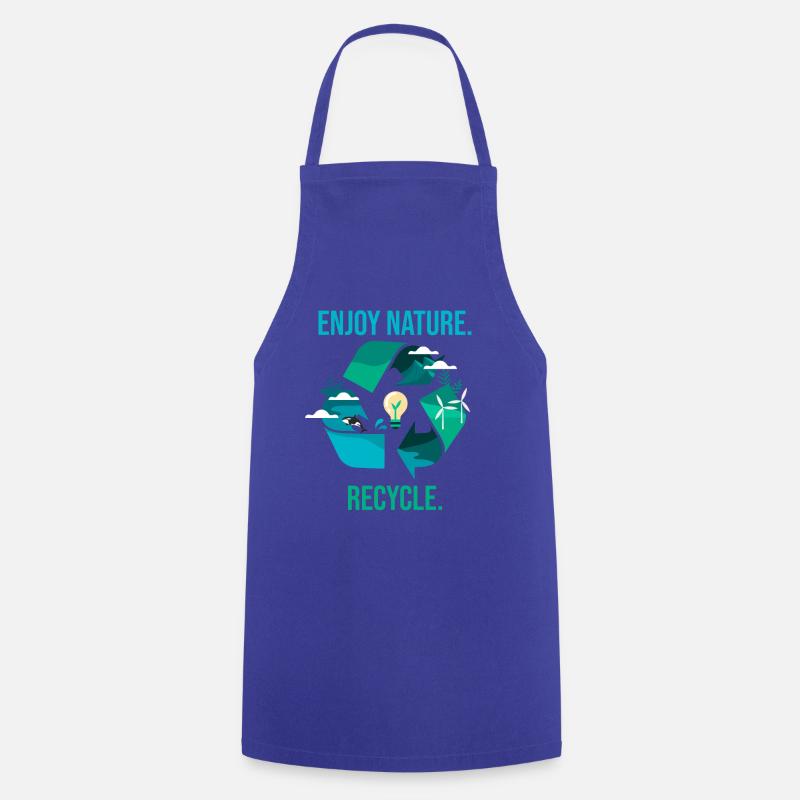 Recycling Environment Nature Conservation - Cooking Apron - royal blue