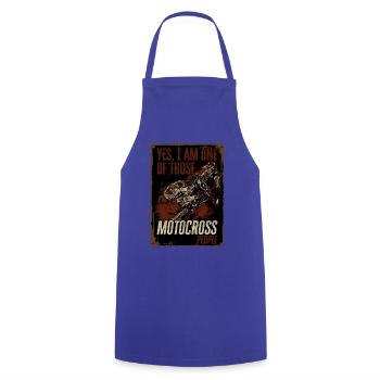 Cross moteur - Tablier de cuisine - bleu royal - Devant - AI Model Male 185 dark (185cm)