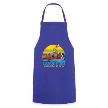 Canoe Polo This is how we roll - Cooking Apron - royal blue - Front - AI Model Male 185 dark (185cm)