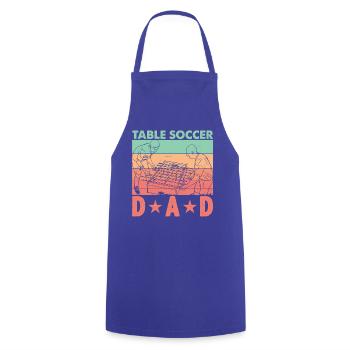Table Soccer Dad - Kochschürze - Royalblau - Vorne - AI Model Male 185 dark (185cm)