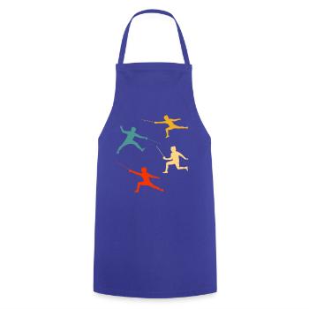 Fencing - Cooking Apron - royal blue - Front - AI Model Male 185 dark (185cm)