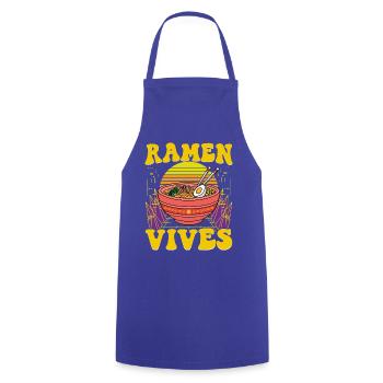 Ramen Vives - Tablier de cuisine - bleu royal - Devant - AI Model Male 185 dark (185cm)