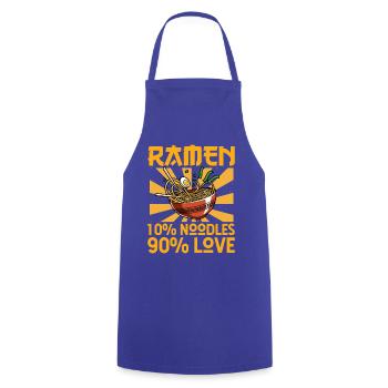 Ramen 10% Noodles 90% Love - Kochschürze - Royalblau - Vorne - AI Model Male 185 dark (185cm)