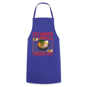 Mangez des ramen pour une vie plus longue - Tablier de cuisine - bleu royal - Devant - AI Model Male 185 dark (185cm)