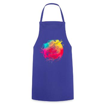 Ramen Retro - Cooking Apron - royal blue - Front - AI Model Male 185 dark (185cm)