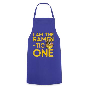 I am the Ramen tic one - Cooking Apron - royal blue - Front - AI Model Male 185 dark (185cm)