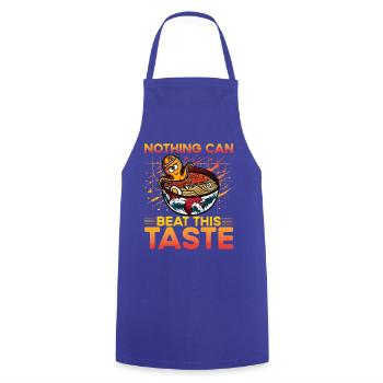Nothing can beat this taste - Cooking Apron - royal blue - Front - AI Model Male 185 dark (185cm)