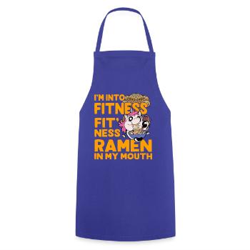 Je suis dans Fitness fit fit ramen dans ma bouche - Tablier de cuisine - bleu royal - Devant - AI Model Male 185 dark (185cm)