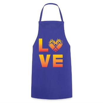 Croquet Love - Cooking Apron - royal blue - Front - AI Model Male 185 dark (185cm)