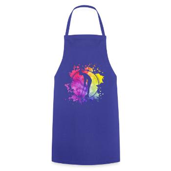 Croquet Retro - Cooking Apron - royal blue - Front - AI Model Male 185 dark (185cm)