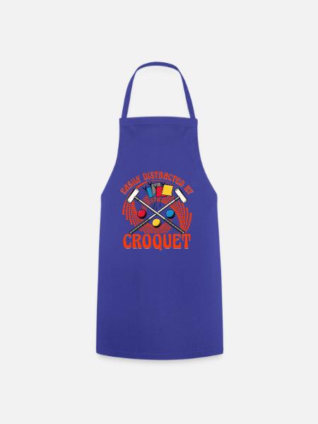 Easily Distracted by Croquet - Kochschürze - Royalblau