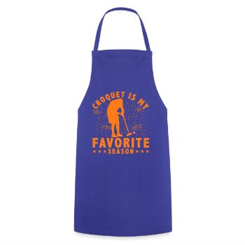 Croquet is my favorite Season - Cooking Apron - royal blue - Front - AI Model Male 185 dark (185cm)