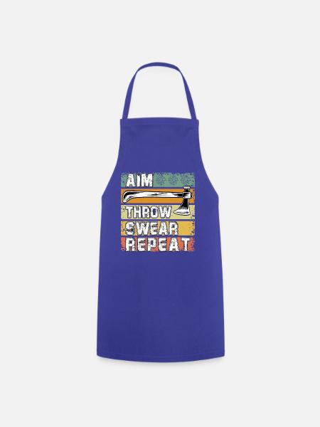 Aim throw swear Repeat - Kochschürze - Royalblau