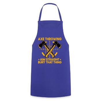 Axe Throwingai, enterrez directement cette chose - Tablier de cuisine - bleu royal - Devant - AI Model Male 185 dark (185cm)