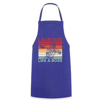 Lacrosse like a Boss - Kochschürze - Royalblau - Vorne - AI Model Male 185 dark (185cm)