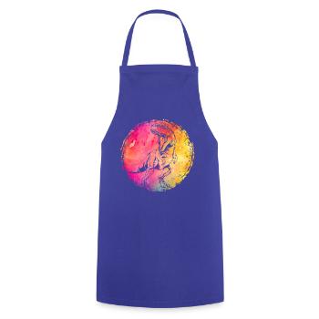 Dinosaure - Tablier de cuisine - bleu royal - Devant - AI Model Male 185 dark (185cm)