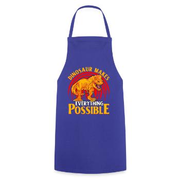 Dinosaur makes everything possible - Kochschürze - Royalblau - Vorne - AI Model Male 185 dark (185cm)