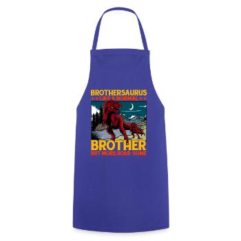 Brothersaurus comme un Brother normal mais plus Roar - Tablier de cuisine - bleu royal - Devant - AI Model Male 185 dark (185cm)