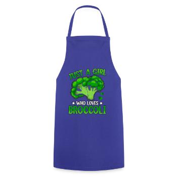 Just A Girl Who Loves Broccoli - Cooking Apron - royal blue - Front - AI Model Male 185 dark (185cm)