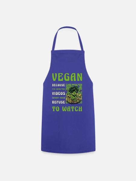Vegan Lustige Sprüche - Kochschürze - Royalblau