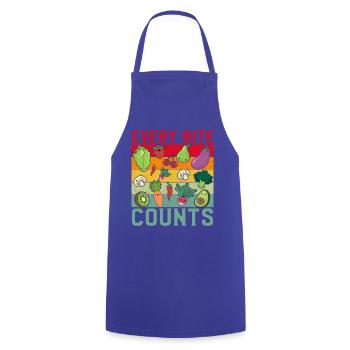 Every Bite Counts Vegan - Kochschürze - Royalblau - Vorne - AI Model Male 185 dark (185cm)