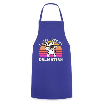 J’adore mon dalmatien - Tablier de cuisine - bleu royal - Devant - AI Model Male 185 dark (185cm)