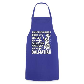 Drôle de dicton dalmate - Tablier de cuisine - bleu royal - Devant - AI Model Male 185 dark (185cm)