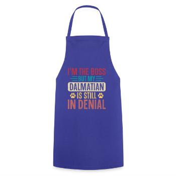 Drôle de dicton dalmate - Tablier de cuisine - bleu royal - Devant - AI Model Male 185 dark (185cm)