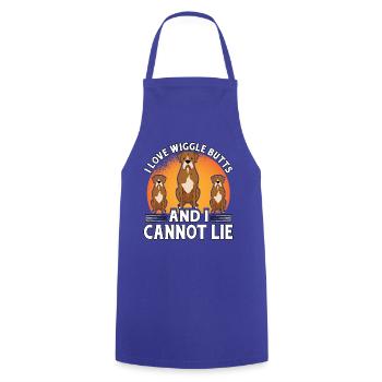 I love Wiggle Butts and I cannot Lie Boxer - Cooking Apron - royal blue - Front - AI Model Male 185 dark (185cm)