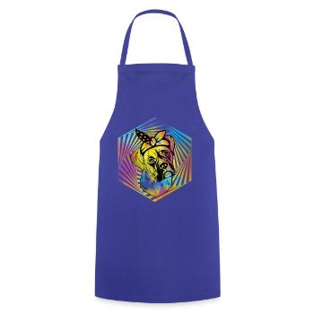 Boxer - Cooking Apron - royal blue - Front - AI Model Male 185 dark (185cm)