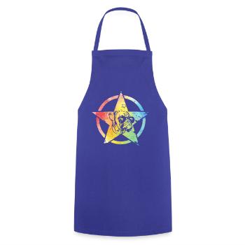 Boxer - Cooking Apron - royal blue - Front - AI Model Male 185 dark (185cm)