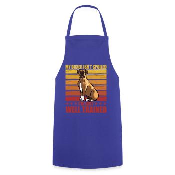 My Boxer isn't spoiled I'm just well trained - Cooking Apron - royal blue - Front - AI Model Male 185 dark (185cm)