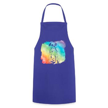 Boxeur - Tablier de cuisine - bleu royal - Devant - AI Model Male 185 dark (185cm)