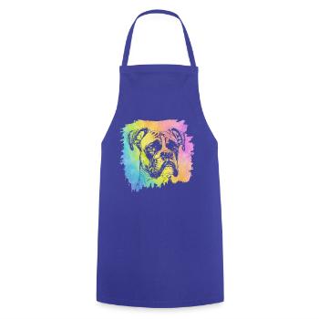 Boxer - Cooking Apron - royal blue - Front - AI Model Male 185 dark (185cm)