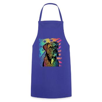 Boxeur - Tablier de cuisine - bleu royal - Devant - AI Model Male 185 dark (185cm)