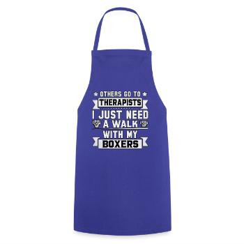 Boxer - Cooking Apron - royal blue - Front - AI Model Male 185 dark (185cm)