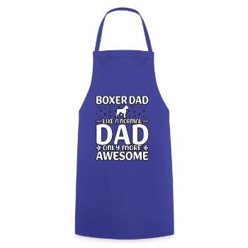 Boxer dad like a normal dad only more awesome - Cooking Apron - royal blue - Front - AI Model Male 185 dark (185cm)