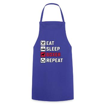 Eat Sleep Boxer Repeat - Cooking Apron - royal blue - Front - AI Model Male 185 dark (185cm)